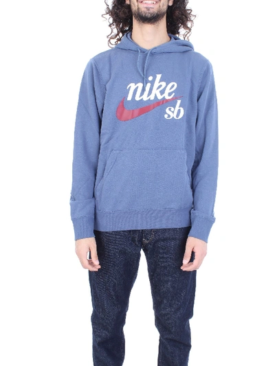 Nike Blue Cotton Sweatshirt