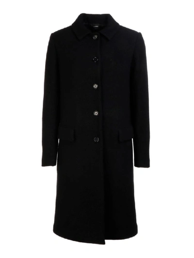 Aspesi Doble Breasted Coat In Black