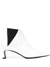 MCQ BY ALEXANDER MCQUEEN MCQ BY ALEXANDER MCQUEEN WOMEN'S WHITE LEATHER ANKLE BOOTS,571847R26309000 41