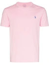 Polo Ralph Lauren Logo-embroidered Slim-fit Cotton-jersey T-shirt In Pink
