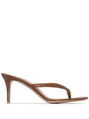 Gianvito Rossi Brown Calypso Flip Flop Leather Sandals In Brown