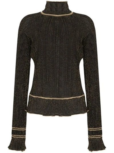 Peter Pilotto Pussy-bow Sheer Blouse In Black