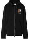 BURBERRY CONTRAST LOGO ZIPPED HOODIE