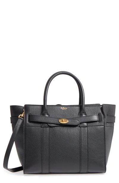 Mulberry Small Zip Bayswater Classic Leather Tote In Black