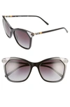 BURBERRY HERITAGE 54MM SQUARE SUNGLASSES,BE426354-Y
