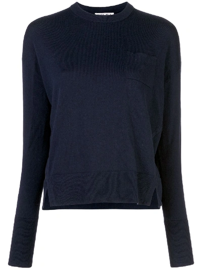 Alex Mill Boxy Pocket Sweater In Blue