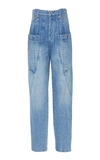 Isabel Marant Kerris High-rise Tapered-leg Jeans In Light Wash
