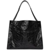 SAINT LAURENT BLACK LARGE QUILTED TOTE BAG