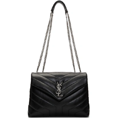 Saint Laurent Black Loulou Small Quilted Leather Crossbody Bag