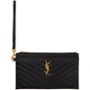 SAINT LAURENT BLACK LARGE BILL MONOGRAMME POUCH