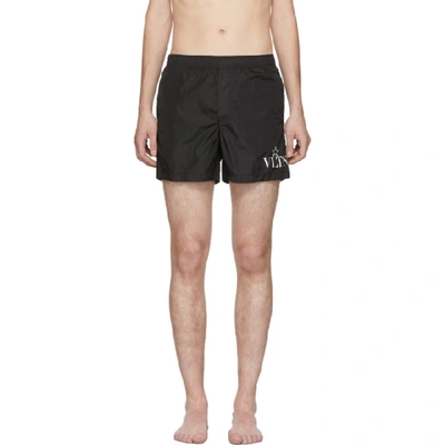 Valentino Vltn Star Logo Swim Shorts In Black