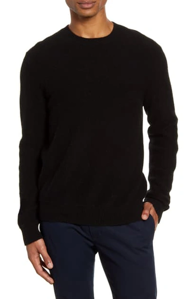 Vince Slim Fit Crewneck Cashmere Sweater In Black