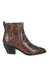 ASH FLOYD REPTILE PRINT LEATHER BOOTIES
