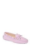 Tod's Laccetto Gommini Driving Loafer In Iris Chiaro