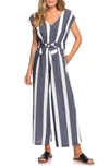 ROXY SAME OLD BLUES STRIPE JUMPSUIT,ERJWD03403