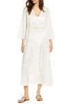 Madewell Tiered Cover-up Caftan Dress In Lighthouse