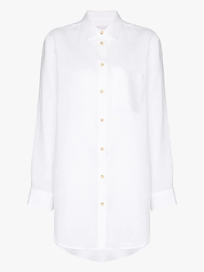 ASCENO OVERSIZED LINEN SHIRT,T018FAB06COL0214452049