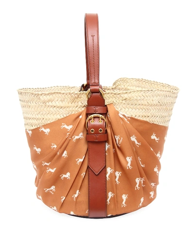 Chloé Panier Shoulder Bag In T White Red