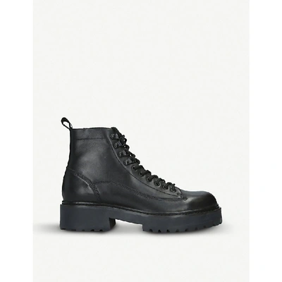 Naked Wolfe Night Chunky-sole Leather Boots In Black