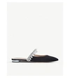 AQUAZZURA EXQUISITE CRYSTAL AND FAUX PEARL-EMBELLISHED FLATS,28958421