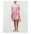 EMILIO PUCCI SIGNATURE-PRINT SILK-SATIN KAFTAN