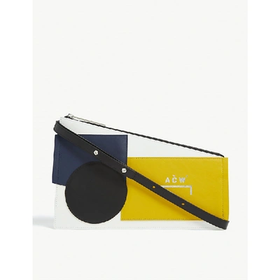 A-cold-wall* Corbusier Leather Shoulder Bag In Amber Black