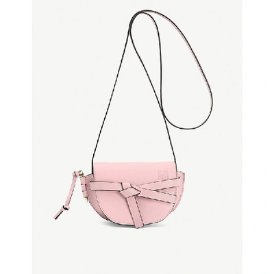 Loewe Gate Mini Leather Shoulder Bag In Pastel Pink