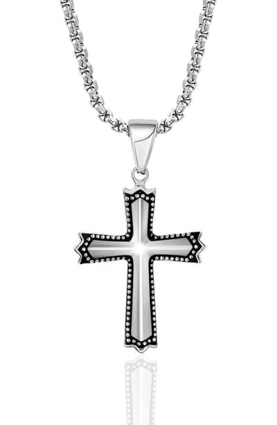 Steve Madden Cross Pendant Necklace In Multi