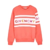 GIVENCHY LOGO-EMBROIDERED COTTON SWEATSHIRT,3669894
