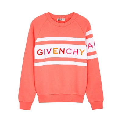 Givenchy Logo-embroidered Cotton Sweatshirt In Pink