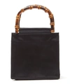 Hai Bamboo Handle Silk Bag In Black