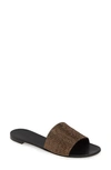 Giuseppe Zanotti Crystal-studded Flat Slide Sandals In Natural Topaz