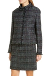 AKRIS PUNTO FRINGE TRIM TWEED JACKET,761100061717