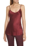 Nili Lotan Isabella Silk Camisole In Ruby