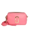 Marc Jacobs The Softshot 21 Small Natural Grain Leather Crossbody Bag In Pink Opulence