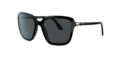 Prada Women's Polarized Square Sunglasses, 58mm In Black/dark Grey