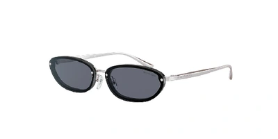 Michael Kors Miramar Oval Frame Sunglasses In Dark Grey Solid