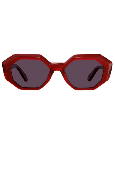 Garrett Leight Jacqueline Cherry Sunglasses In Cherry / Purple