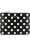 Comme Des Garçons Polka Dot Clutch In Black