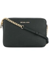 MICHAEL MICHAEL KORS MICHAEL MICHAEL KORS LARGE 'JET SET TRAVEL' CROSSBODY BAG - BLACK,32S4GTVC3L11373761