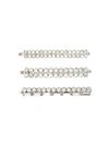 ALESSANDRA RICH DOUBLE ROW CRYSTAL HAIR SLIDES (SET OF 3)