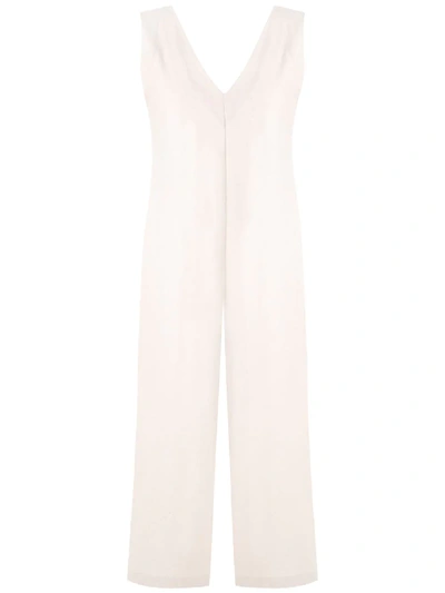 Osklen Rustic Hemp Jumpsuit In White