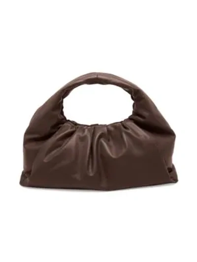 Bottega Veneta Small The Shoulder Pouch Leather Bag In Bark