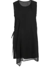 Y's Draped Top In Black