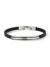 DAVID YURMAN Deco ID Sterling Silver & Leather Bracelet