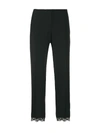 ALEXANDER MCQUEEN CROPPED LACE-TRIMMED TROUSERS,610463QEAAA14571042