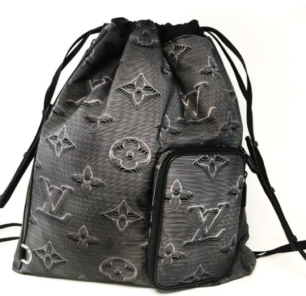 Pre-Owned Louis Vuitton Drawstring Backpack Monogram 3d Gray/black | ModeSens