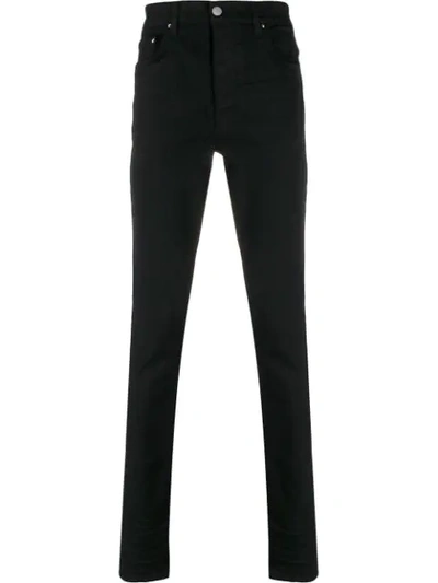 Amiri Distressed Slim Fit Jeans In Black