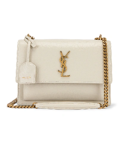 Saint Laurent Medium Sunset Monogramme Bag In Crema Soft