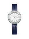 Piaget Women's Possession Stainless Steel & Diamond Dot Blue Alligator Strap Watch